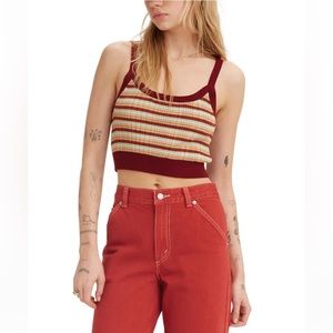 LEVI’S 1/2 SWEATER CROPPED TOP SIZE SMALL